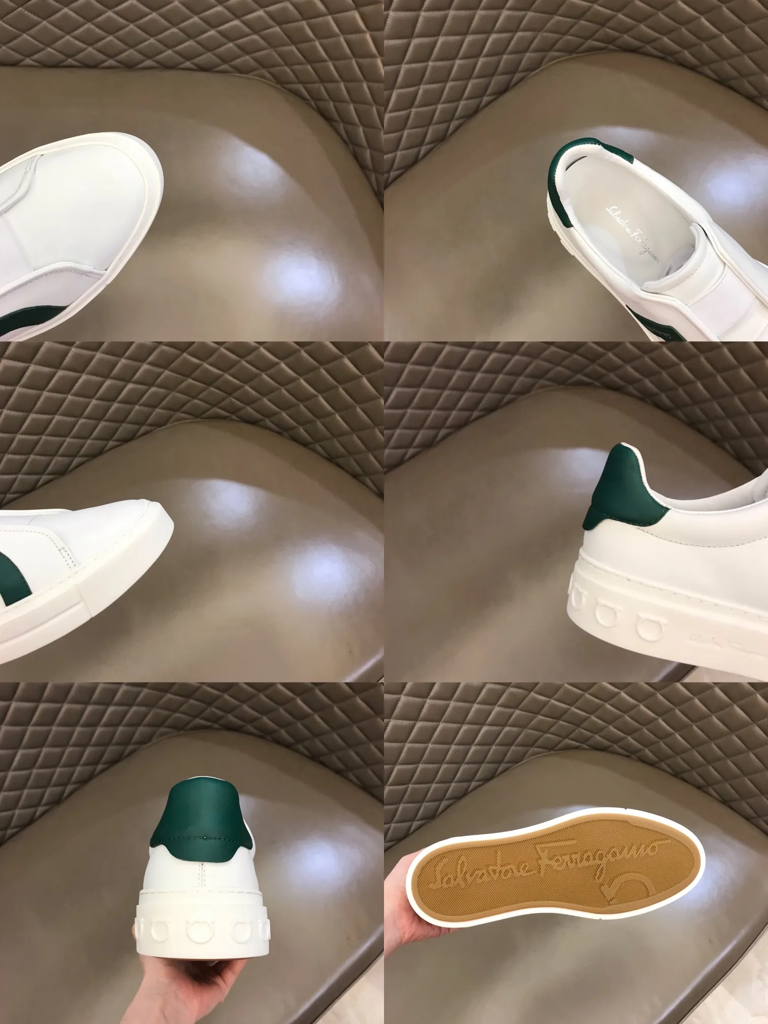 p400【Salvatore Ferraga**】New men's low-top casual shoes! Top-quality cow products, original lasts, made of imported cowhide, first-class texture, first-layer sheepskin lining! Original outsole! The details are exquisite and the style is versatile and upscale! Decorated with a three-dimensional Gancini logo, the back of the tongue and lace-up piping add a pop of color. The high-tech sole features a holographic pattern and Gancini details, making it ideal for a practical yet stylish everyday look. Code number 38-44 (45 can be customized)